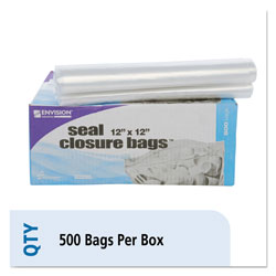 Stout Seal Closure Bags, 2 mil, 12 in x 12 in, Clear, 500/Carton