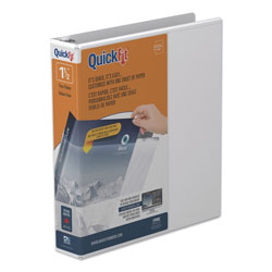 Stride QuickFit Round-Ring View Binder, 3 Rings, 1.5 in Capacity, 11 x 8.5, White