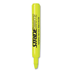 Stride StrideBrite Tank Highlighter, Fluorescent Yellow Ink, Chisel Tip, Yellow Barrel, 12/Box
