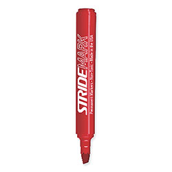 Stride StrideMark Permanent Marker, Fine Bullet Tip, Red, 12/Pack
