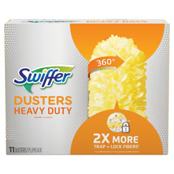 Swiffer Dusters Heavy Duty Dust Lock Fiber, 2 in X 6 in, Unscented, 11 Per Refill Pack, 3/Pack, 33 Total