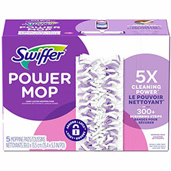 Swiffer PowerMop Mopping Pads, Purple, 5/Box