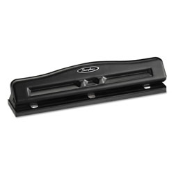 Swingline 11-Sheet Commercial Adjustable Three-Hole Punch, 9/32 in Holes, Black