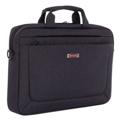 Swiss Mobility Cadence Slim Briefcase, Holds Laptops 15.6 in, 3.5 in x 3.5 in x 16 in, Charcoal
