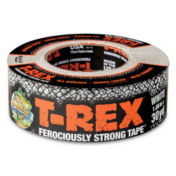T-REX® Duct Tape, 3 in Core, 1.88 in x 30 yds, White