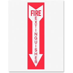 Tarifold Safety Sign Inserts-Fire Extinguisher, Red/White