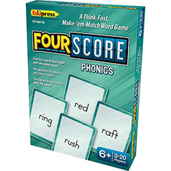 Teacher Created Resources Four Score Phonics Card Game - Matching - 3 to 20 Players
