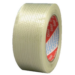Tesa Tapes Performance Grade Filament Strapping Tape, 2 in x 60 yd, 155 lb/in Strength