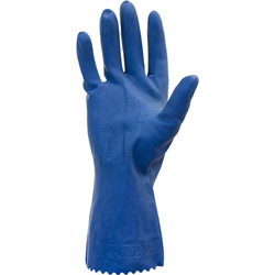 The Safety Zone Blue Latex Canners Gloves, Large