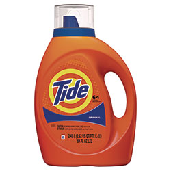 Tide Liquid Laundry Detergent, Original Scent, 64 Loads, 84 oz Bottle, 4/Carton