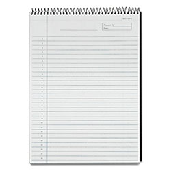 TOPS Docket Diamond Top-Wire Ruled Planning Pad, Wide/Legal Rule, Black Cover, 60 White 8.5 x 11.75 Sheets