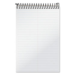 TOPS Docket Gold Steno Pads, Gregg Rule, Frosted White Cover, 100 White (Heavyweight 20 lb Bond) 6 x 9 Sheets