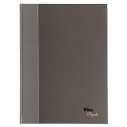 TOPS Royale Casebound Business Notebooks, 1 Subject, Medium/College Rule, Black/Gray Cover, 11.75 x 8.25, 96 Sheets