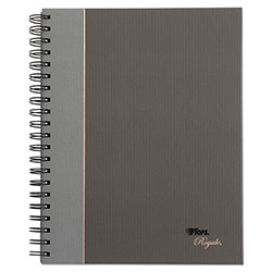 TOPS Royale Wirebound Business Notebooks, 1 Subject, Medium/College Rule, Black/Gray Cover, 10.5 x 8, 96 Sheets