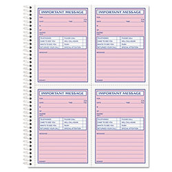 TOPS Telephone Message Book, Fax/Mobile Section, Two-Part Carbonless, 5.5 x 3.88, 4/Page, 200 Forms