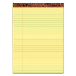 TOPS  inThe Legal Pad in Ruled Perforated Pads, Wide/Legal Rule, 50 Canary-Yellow 8.5 x 11.75 Sheets, Dozen
