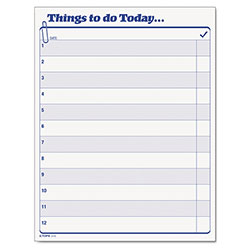 TOPS  inThings To Do Today in Daily Agenda Pad, 8.5 x 11, 1/Page, 100 Forms