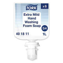 Tork Extra Mild Foam Soap, Unscented, 1 L Refill, 6/Carton