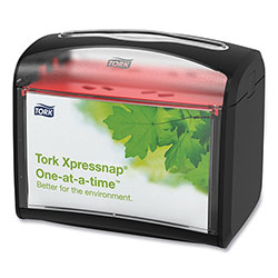 Tork Xpressnap Tabletop Napkin Dispenser, 7.9 x 5.6 x 7.9, Black