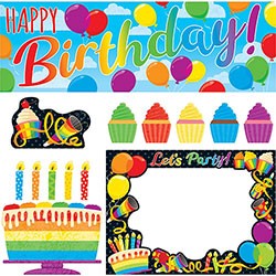 Trend Enterprises Rainbow Birthday Wipe-Off Learning Set - Dry Erase Surface, Durable, Reusable