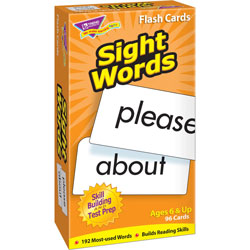 Trend Enterprises Sight Words Drill Flash Cards, 96 Cards, Multi