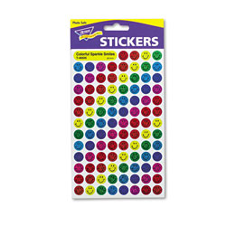 Trend Enterprises Sparkle Smile Stickers, Variety Pack, 1300 Colored Stickers