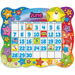 Trend Enterprises Star Calendar Bulletin Board Set, Stars, 31 1/2 in x 26 in