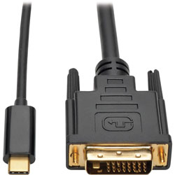 Tripp Lite Adapter Cable, USB-C to DVI, Gen 1, USB 3.1, M/M, 6'L