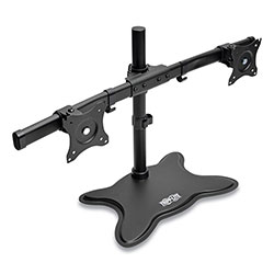 Tripp Lite Dual Full Motion Arm Desk Stand for 13 in to 27 in Monitors, up to 26 lbs/Arm, Black