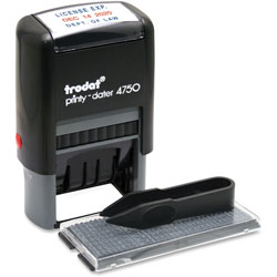 Trodat Do-it-Yourself Date Stamp, 2 Characters/Line, 1 in x 1.63 in, 10000 Impressions Assorted Colors