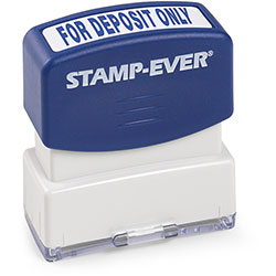 Trodat FOR DEPOSIT ONLY Pre-inked Stamp, Blue, .56 x 1.69, 50000 Impressions