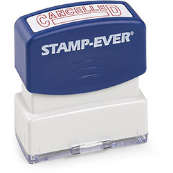 Trodat Pre-inked CANCELED Message Stamp - Message Stamp -  inCANCELLED in - 0.56 in Impression Width x 1.69 in Impression Length - 50000 Impression(s) - Red