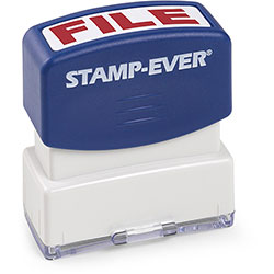 Trodat Pre-inked FILE Message Stamp - Message Stamp -  inFILE in - 0.56 in Impression Width x 1.69 in Impression Length - Red