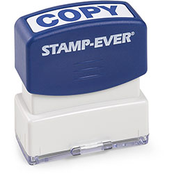 Trodat Pre-inked Stamp - Message Stamp -  inCOPY in - 0.56 in Impression Width x 1.69 in Impression Length - Blue - TAA Compliant