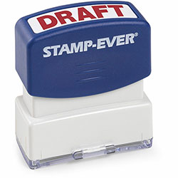 Trodat Stamp-Ever Pre-Inked DRAFT HERE Stamp,  inDRAFT in, 0.55 in Impression Width x 1.50 in Impression Length