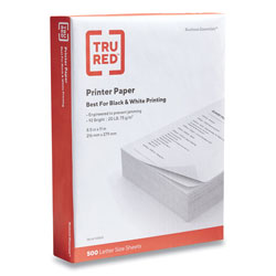 TRU RED™ Printer Paper, 92 Bright, 20 lb, 8.5 x 11, 500 Sheets/Ream