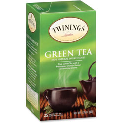 Twinings Tea Bags, Green, 1.76 oz, 25/Box