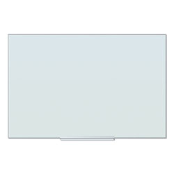 U Brands Floating Glass Ghost Grid Dry Erase Board, 36 x 24, White