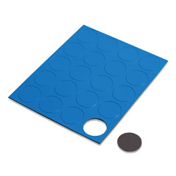 U Brands Heavy-Duty Board Magnets, Circles, Blue, 0.75 in, 24/Pack