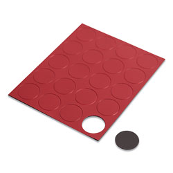 U Brands Heavy-Duty Board Magnets, Circles, Red, 0.75 in, 24/Pack