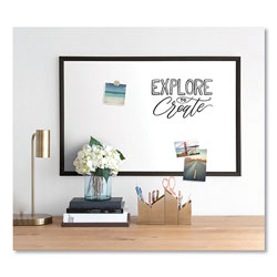 U Brands Magnetic Dry Erase Board with MDF Frame, 36 x 24, White Surface, Black Frame