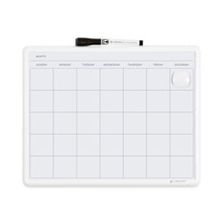 U Brands Magnetic Dry Erase Monthly Calendar, 14 x 11.66, White Surface and Frame