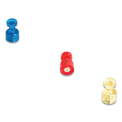 U Brands Magnetic Push Pins, Assorted, 0.75 in, 6/Pack