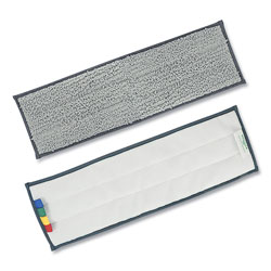 Unger Excella Reusable Mopping Pad, 20 x 6, Gray with Color-Coding Tabs