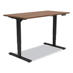 Union & Scale™ Essentials Electric Sit-Stand Desk, 55.1 in x 27.5 in x 25.9 in to 51.5 in, Espresso/Black