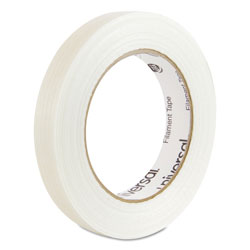 Universal 120# Utility Grade Filament Tape, 3 in Core, 18 mm x 54.8 m, Clear
