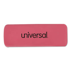 Universal Bevel Block Erasers, For Pencil Marks, Slanted-Edge Rectangular Block, Large, Pink, 20/Pack
