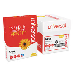 Universal Copy Paper Convenience Carton, 92 Bright, 20 lb Bond Weight, 8.5 x 11, White, 500 Sheets/Ream, 5 Reams/Carton (UNV11289)