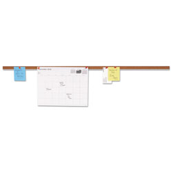 Universal Cork Bulletin Bar, 36 x 1, Brown Surface, Silver Aluminum Frame