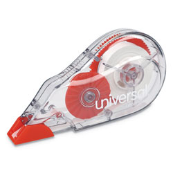 Universal Correction Tape Dispenser, Non-Refillable, Transparent Red Applicator, 0.2 in x 315 in, 10/Pack